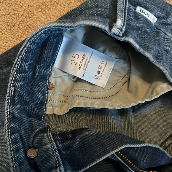 Mother jeans size 25 high waisted looker ankle fray - Picture 3 of 5